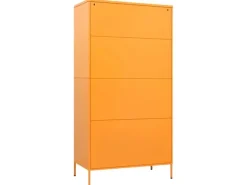vidaXL Kleiderschrank Senfgelb 90x50x180 cm Stahl