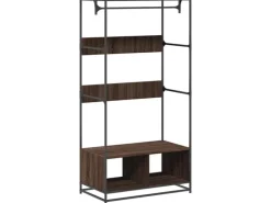 vidaXL Kleiderständer Braun Eichen-Optik 90x50x180 cm Holzwerkstoff 849298