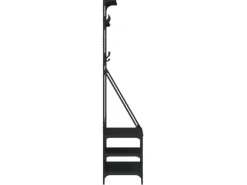vidaXL Kleiderständer mit Schuhablage Schwarz 80x40x184 cm 837862