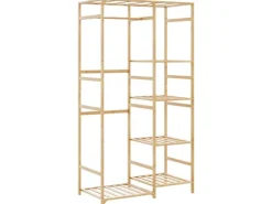vidaXL Kleiderständer mit Ablagen 100x50x184,5 cm Bambus 4008920