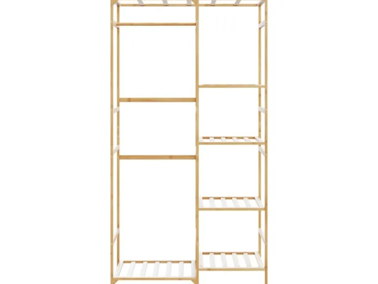 vidaXL Kleiderständer mit Ablagen 100x50x184,5 cm Bambus 4008920