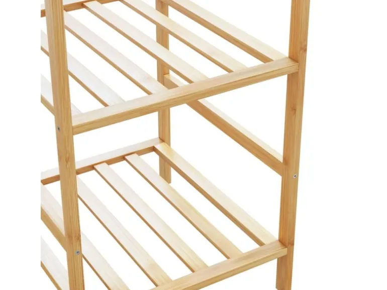 vidaXL Kleiderständer mit Ablagen 100x50x184,5 cm Bambus 4008920