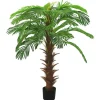 vidaXL Künstliche Palme Cycas mit Topf 140 cm Grün
