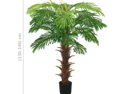 vidaXL Künstliche Palme Cycas mit Topf 140 cm Grün