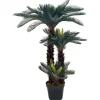vidaXL Künstliche Pflanze Cycas-Palme mit Topf Grün 125 cm