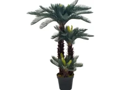 vidaXL Künstliche Pflanze Cycas-Palme mit Topf Grün 125 cm