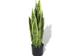 vidaXL Künstliche Sansevieria Bogenhanf mit Topf 65 cm Grün