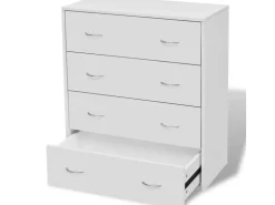 vidaXL Kommode mit 4 Schubladen 60x30,5x71 cm Weiß 242545