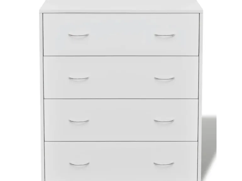 vidaXL Kommode mit 4 Schubladen 60x30,5x71 cm Weiß 242545