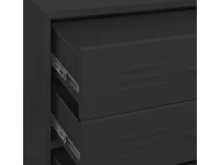 vidaXL Kommode Schwarz 80x35x101,5 cm Stahl
