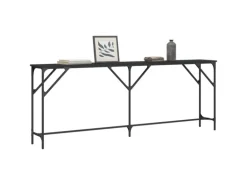 vidaXL Konsolentisch Schwarz 200x29x75 cm Holzwerkstoff