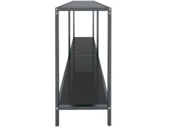 vidaXL Konsolentisch Schwarz 160x35x75,5 cm cm Hartglas