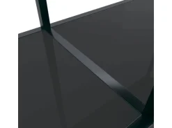 vidaXL Konsolentisch Schwarz 160x35x75,5 cm cm Hartglas