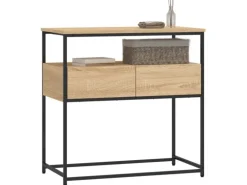 vidaXL Konsolentisch Sonoma-Eiche 75x40x75 cm Holzwerkstoff