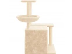 vidaXL Kratzbaum mit Sisal-KratzSäulen Creme 83 cm Modell 3