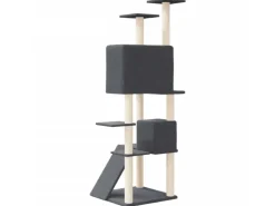 vidaXL Kratzbaum mit Sisal-KratzSäulen Dunkelgrau 153 cm Modell 1