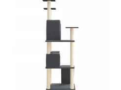 vidaXL Kratzbaum mit Sisal-KratzSäulen Dunkelgrau 153 cm Modell 1