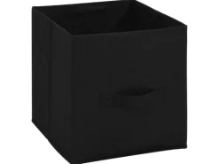 vidaXL Lagerschrank mit 4 Stoffkörben Schwarz 63×30×71 cm Stahl
