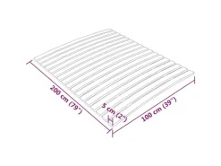 vidaXL Lattenrost mit 17 Latten 100x200 cm1123458