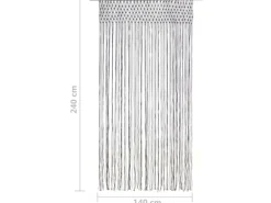 vidaXL Makramee Vorhang Anthrazit 140x240 cm Baumwolle Modell 2