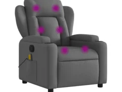 vidaXL Massagesessel Dunkelgrau Samt Modell 9