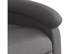 vidaXL Massagesessel Elektrisch Grau Echtleder