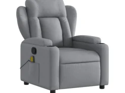vidaXL Massagesessel Hellgrau Stoff Modell 5