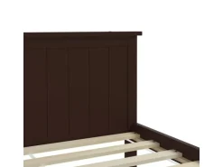vidaXL Massivholzbett Dunkelbraun Kiefer 160x200 cm1115583