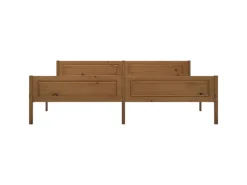 vidaXL Massivholzbett Kiefer Honigbraun 200x200 cm649530