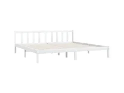 vidaXL Massivholzbett Weiß Kiefer 200x200 cm923563