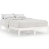 vidaXL Massivholzbett Weiß 135x190 cm 4FT6 Double1134989