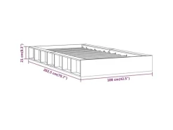 vidaXL Massivholzbett Weiß 90x200 cm1280204