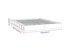vidaXL Massivholzbett 140x200 cm1280188