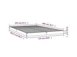 vidaXL Massivholzbett 120x200 cm Kiefer1379181