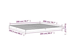 vidaXL Massivholzbett 200x200 cm Kiefer 823424