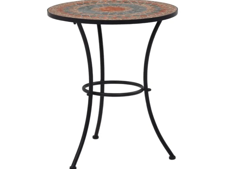 vidaXL Mosaik-Bistrotisch Orange/Grau 60 cm Keramik 46717