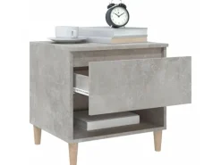 vidaXL Nachttische 2 Stk Betongrau 50x46x50 cm Holzwerkstoff