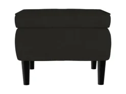 vidaXL Ohrensessel mit Hocker Schwarz Samt