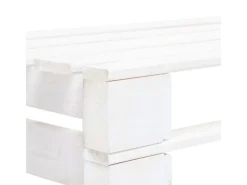 vidaXL Outdoor-Bank Paletten Holz Weiß 45759