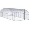 vidaXL Outdoor-Hühnerstall 3x8x2 m Verzinkter Stahl Modell 1