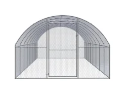 vidaXL Outdoor-Hühnerstall 3x8x2 m Verzinkter Stahl Modell 1