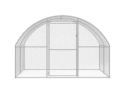 vidaXL Outdoor-Hühnerstall 3x2x2 m Verzinkter Stahl