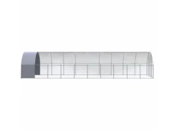 vidaXL Outdoor-Hühnerstall 3x10x2 m Verzinkter Stahl Modell 2
