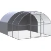 vidaXL Outdoor-Hühnerstall 3x4x2 m Verzinkter Stahl