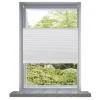 vidaXL Plissee Faltrollo Rollo Jalousie Plisseerollo klemmen 40x200cm Weiß