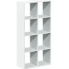 vidaXL Raumteiler Bücherregal Weiß 69,5 x 29 x 137,5 cm Holzwerkstoff 858021