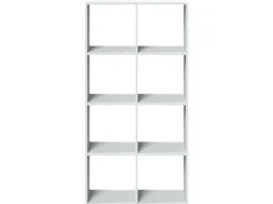 vidaXL Raumteiler Bücherregal Weiß 69,5 x 29 x 137,5 cm Holzwerkstoff 858021