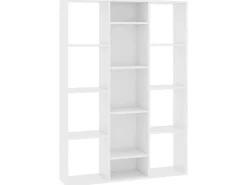 vidaXL Raumteiler/Bücherregal Weiß 100x24x140 cm Holzwerkstoff