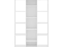 vidaXL Raumteiler/Bücherregal Weiß 100x24x140 cm Holzwerkstoff