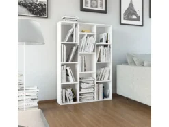 vidaXL Raumteiler/Bücherregal Weiß 100x24x140 cm Holzwerkstoff